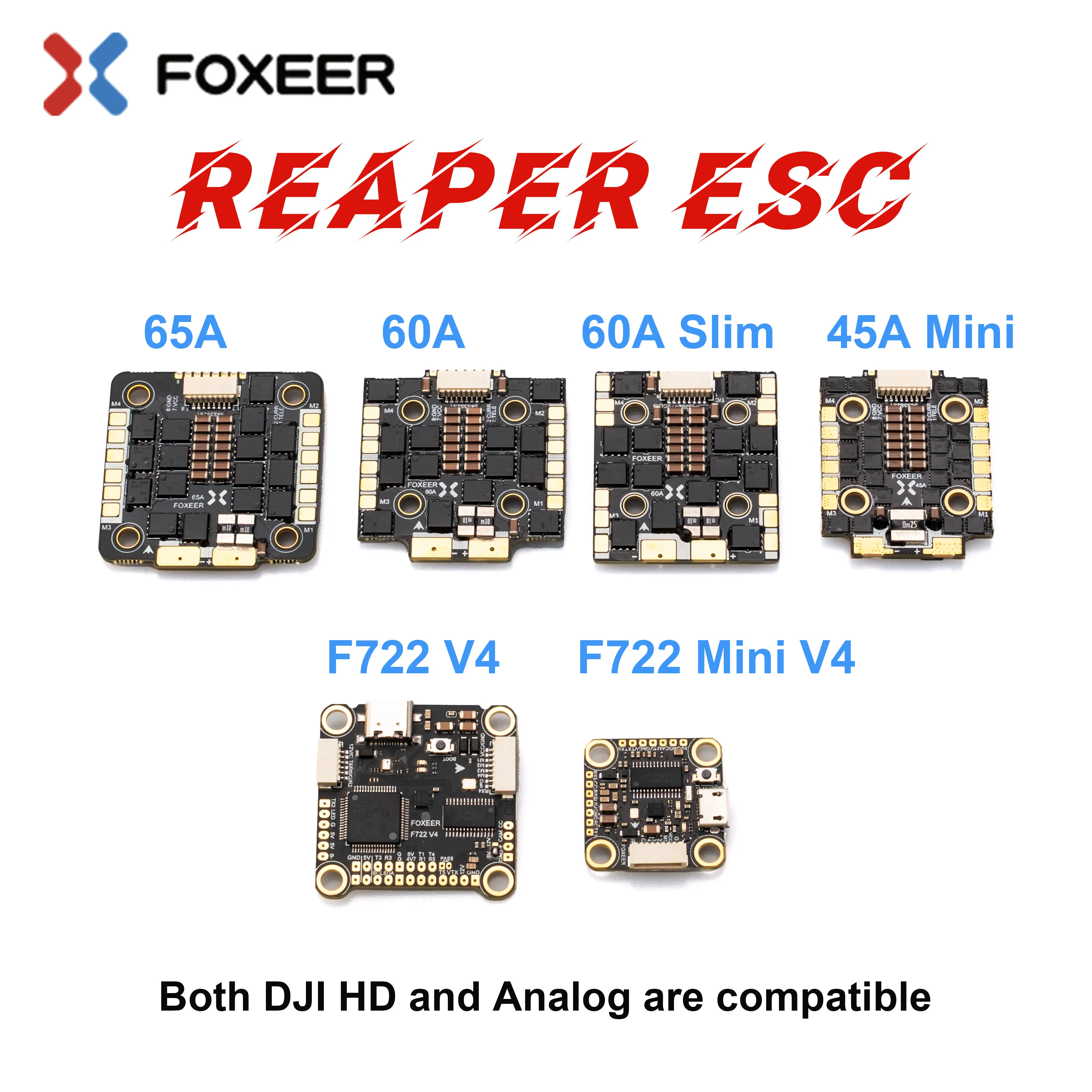 Foxeer Reaper F4 128K 45A 60A  - Foxeer Reaper F4 128K 65A Esc avaliação e preço